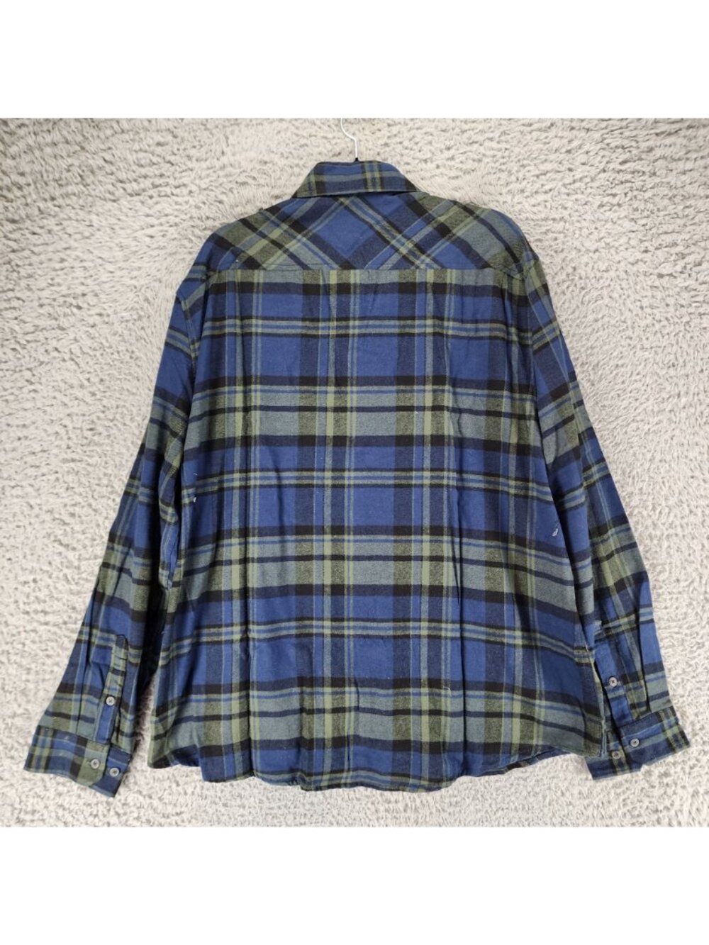 PX Shirt Mens XXXL Blue Plaid Flannel Long Sleeve Button Up *NWT* - Picture 9 of 10
